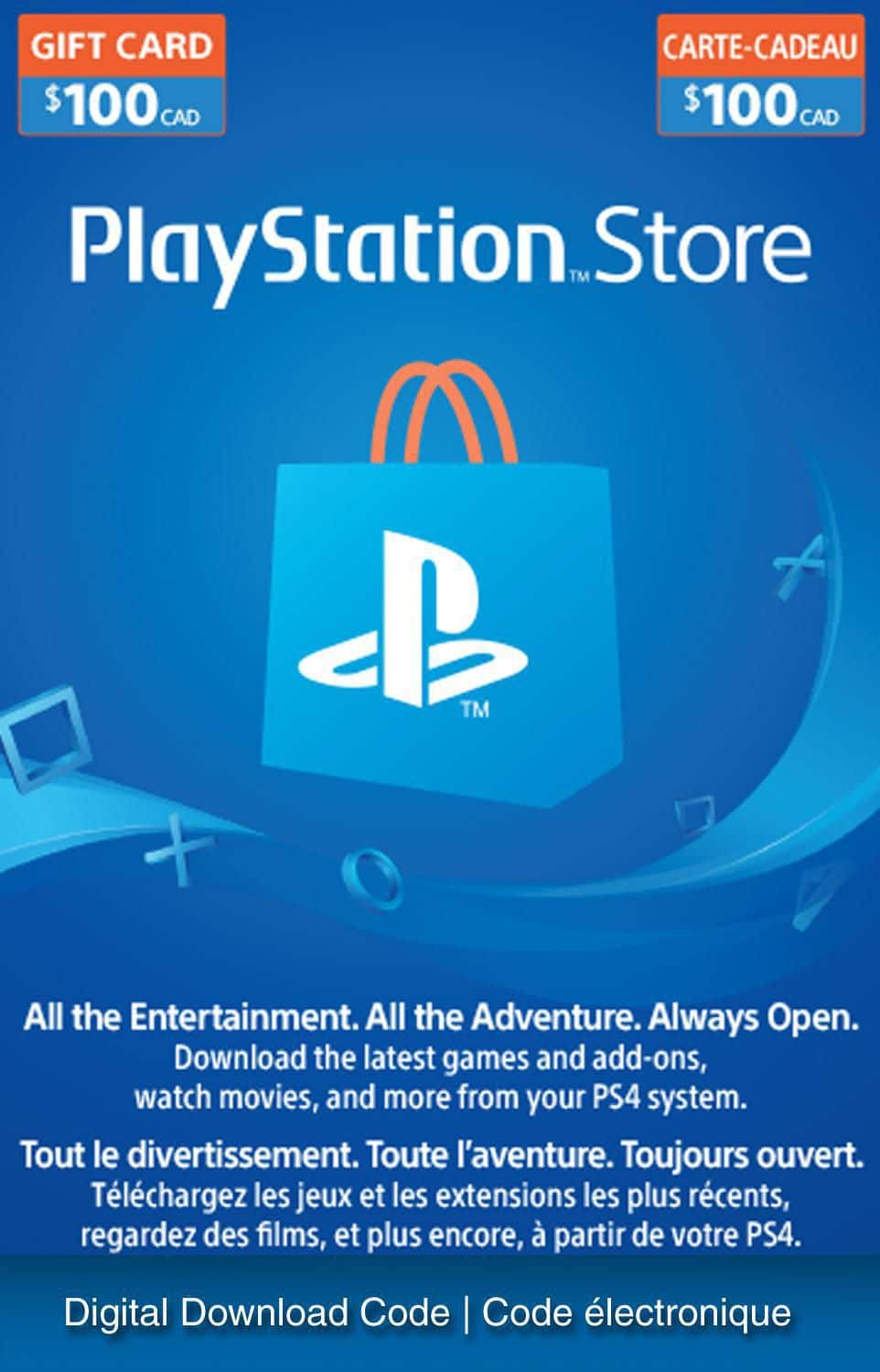 PlayStation® Network 100 PlayStation® Store Gift Card